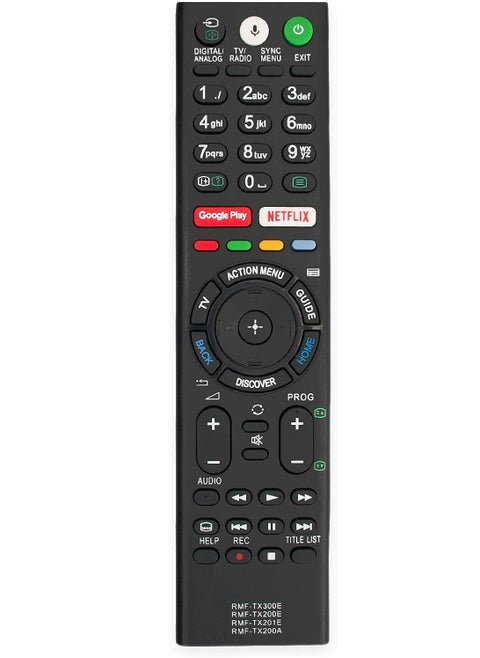 RMF-TX300E RMF-TX200E RMF-TX201E RMF-TX200A Voice Remote Control Fit for for Sony Smart LED TV KD-49XE8096, KD-49XE8396, KD-55XE8096, KD-55XE8396, KD-43XE8096, KD-43XE8396, KD-49XE8005, KD-49XE8077