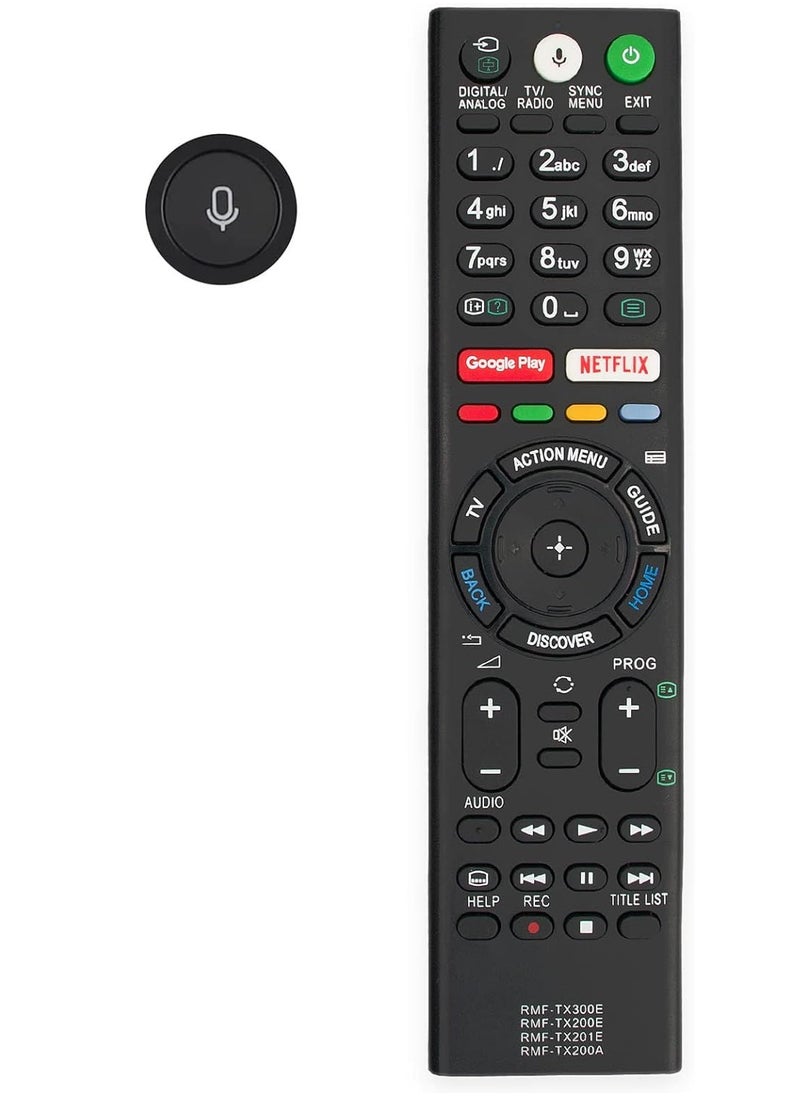 RMF-TX300E RMF-TX200E RMF-TX201E RMF-TX200A Voice Remote Control Fit for for Sony Smart LED TV KD-49XE8096, KD-49XE8396, KD-55XE8096, KD-55XE8396, KD-43XE8096, KD-43XE8396, KD-49XE8005, KD-49XE8077