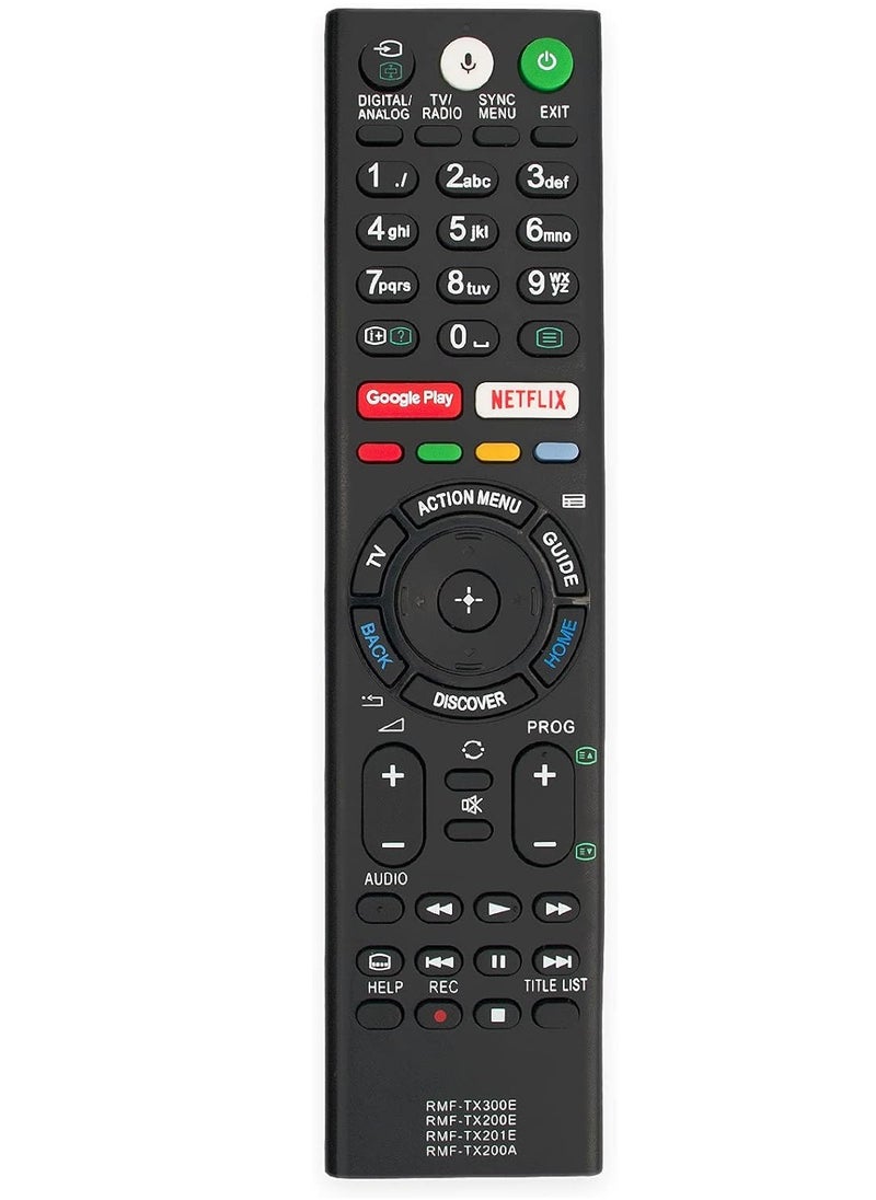 RMF-TX300E RMF-TX200E RMF-TX201E RMF-TX200A Voice Remote Control Fit for for Sony Smart LED TV KD-49XE8096, KD-49XE8396, KD-55XE8096, KD-55XE8396, KD-43XE8096, KD-43XE8396, KD-49XE8005, KD-49XE8077