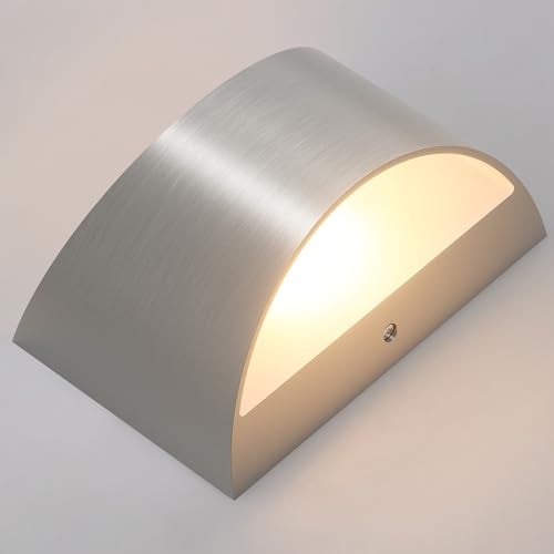 Aipsun Nickel Modern LED Wall Sconce Hardwired Indoor Wall Lights Set of 2 Up and Down Wall Mount Light for Living Room Bedroom Hallway Corridor Conservatory Warm White 3000Kwith G9 Bulbs - Image 3