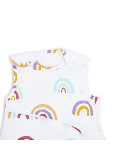 Snuz Pouch Sleeping Bag For Infant And Baby 1.0 Tog Clever Nappy Change Zip Material 100% Cotton For Temperatures If 21 - 23 Celsius From 6 To 18Months Maximum Baby Length 86Cm - Rainbow  - Image 3