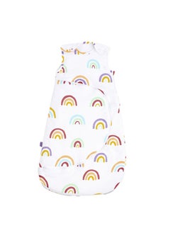 Snuz Pouch Sleeping Bag For Infant And Baby 1.0 Tog Clever Nappy Change Zip Material 100% Cotton For Temperatures If 21 - 23 Celsius From 6 To 18Months Maximum Baby Length 86Cm - Rainbow  - Image 1
