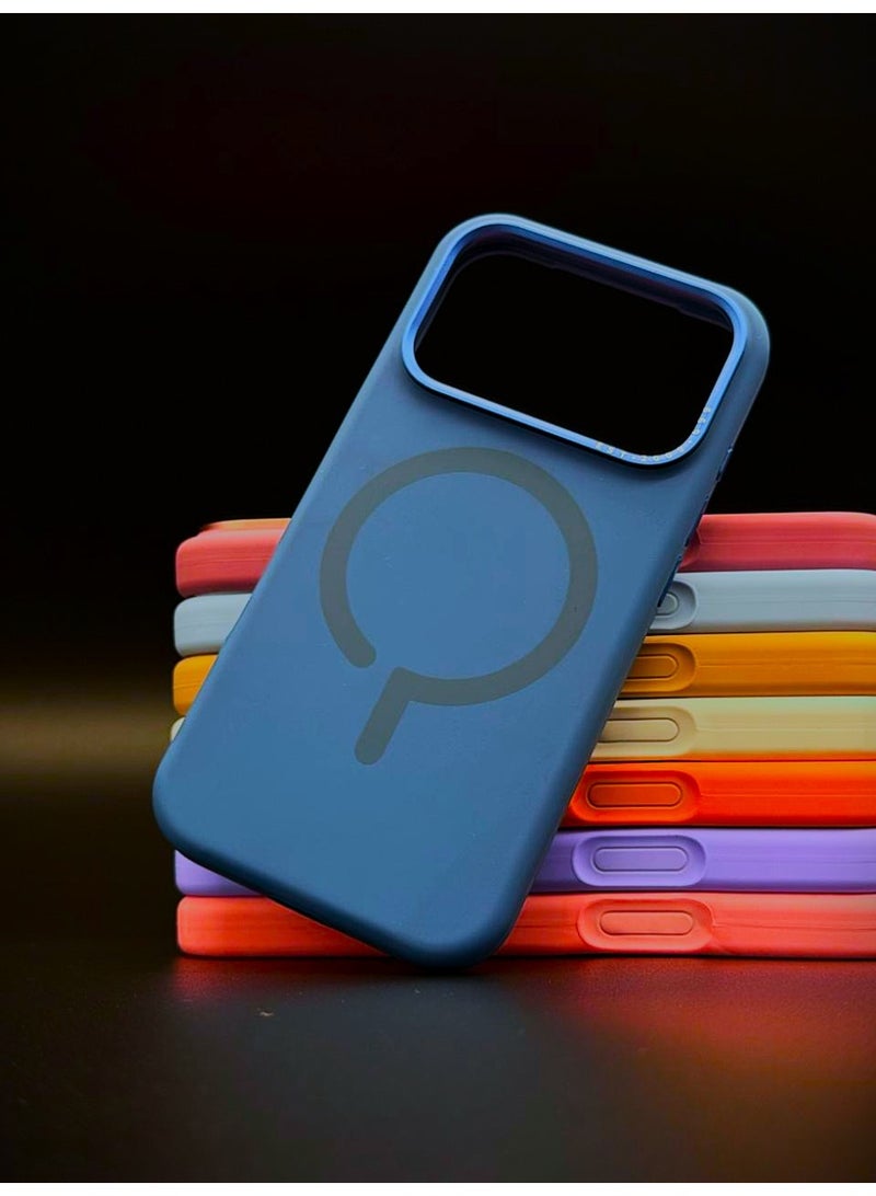 general Premium Silicone MagSafe Case for iPhone 17 Pro Max – Slim, Shockproof, Magnetic Wireless Charging Compatible Protective Cover (Navy blue) - Image 2