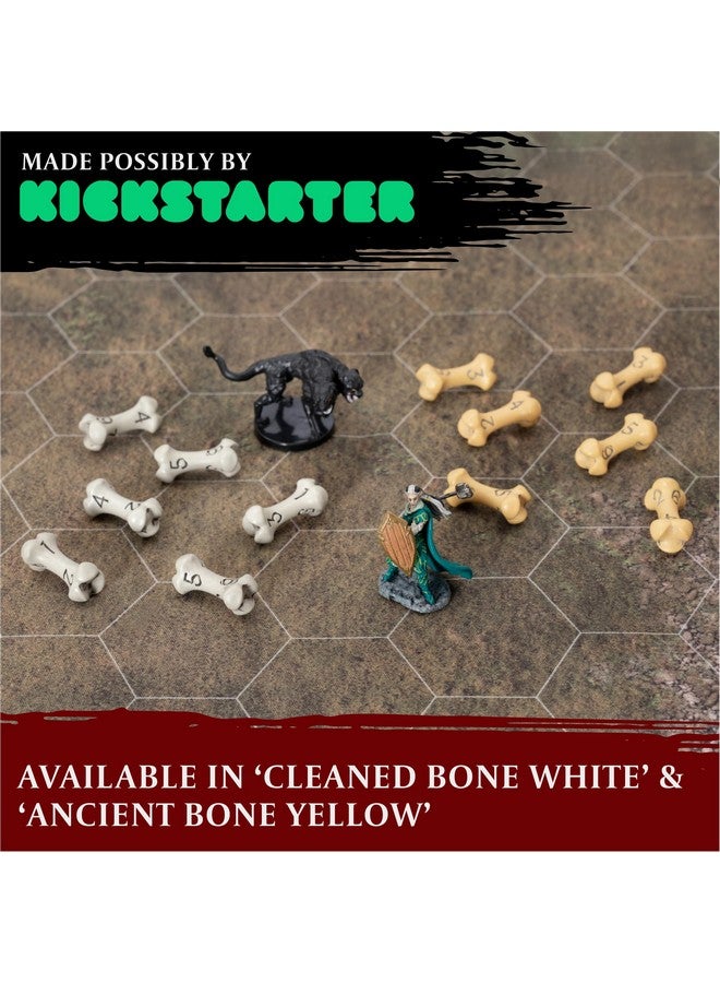 lynx D6 Dice Set - Set Of Six 6 Sided Dice - Skull & Bone Themed Rpg Dice. Cool & Unique Gift For Dungeons & Dragons (Dnd), Warhammer, D&D, Pathfinder, D And D. (Cleaned Bone White) - Image 2