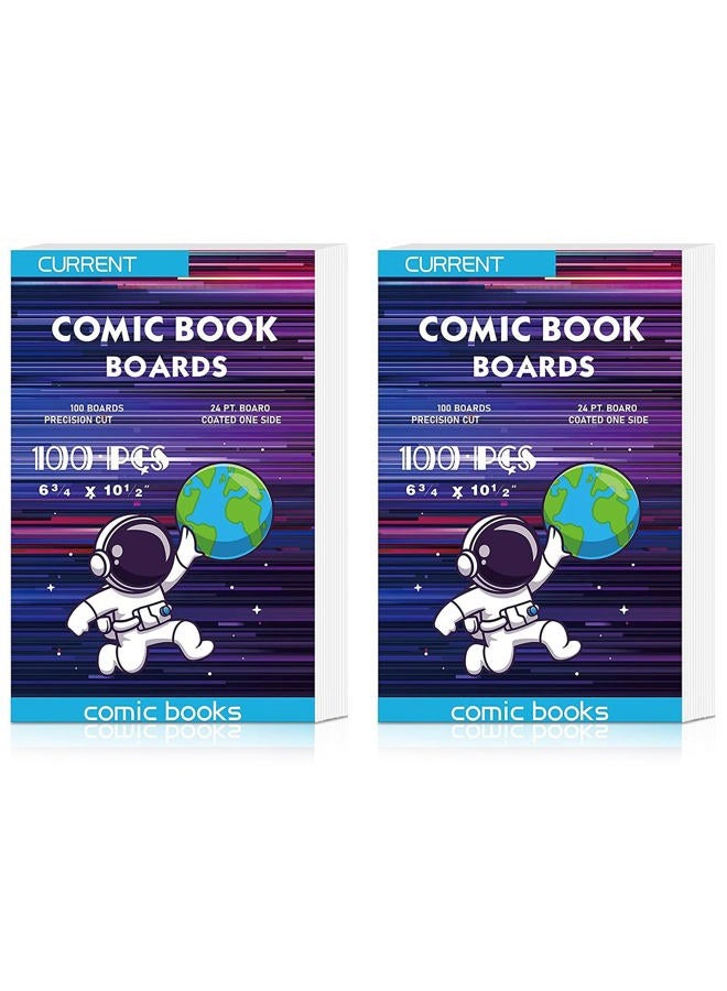 YSCARE 200 Comic Book Boards,Current Size Comic Book Boards 10.5"×6.7",Acid-Free Comic Backing Board ,Thick and Durable Comic Book Boards for Fabric Storage Regular Comics Archival (White) - Image 1