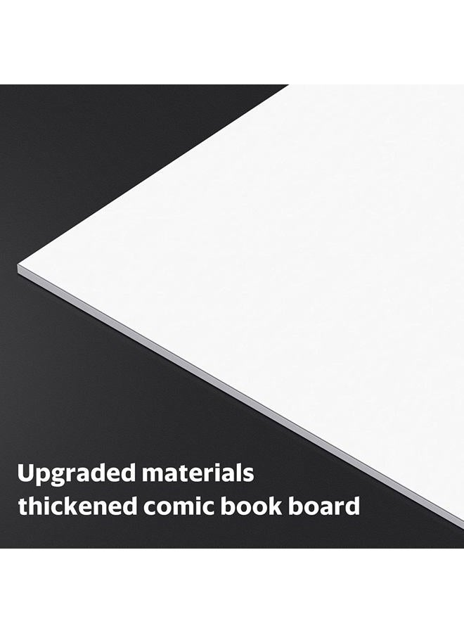 YSCARE 200 Comic Book Boards,Current Size Comic Book Boards 10.5"×6.7",Acid-Free Comic Backing Board ,Thick and Durable Comic Book Boards for Fabric Storage Regular Comics Archival (White) - Image 5