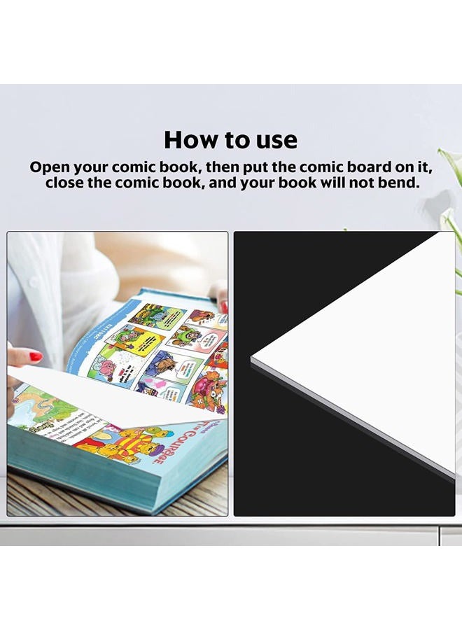 YSCARE 200 Comic Book Boards,Current Size Comic Book Boards 10.5"×6.7",Acid-Free Comic Backing Board ,Thick and Durable Comic Book Boards for Fabric Storage Regular Comics Archival (White) - Image 4