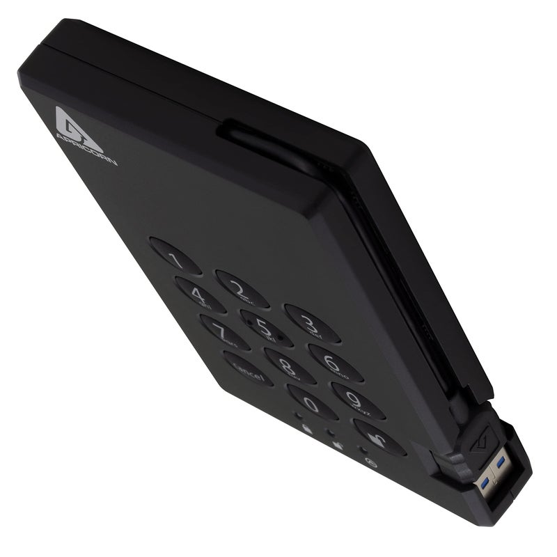 Apricorn أبريكورن 500 جيجابايت إيجيس بادلوك USB 3.0 256-بت AES XTS مشفر بالأجهزة محرك أقراص خارجي محمول (A25-3PL256-500) - Image 4