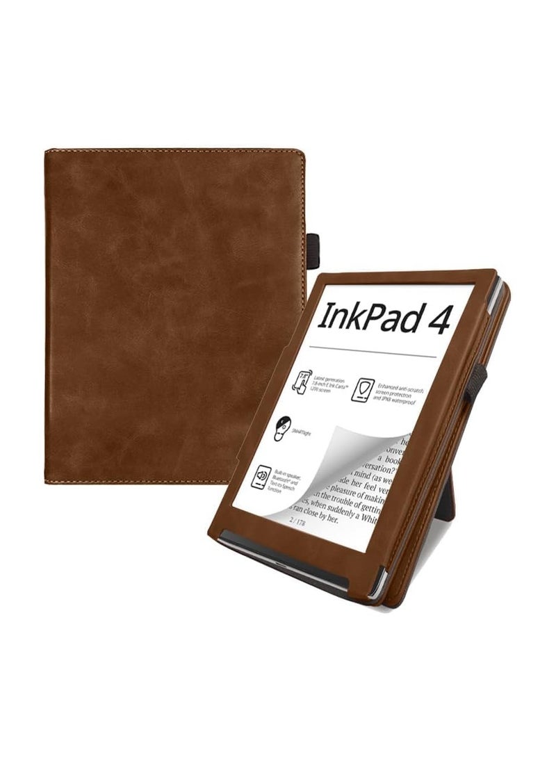 Compatible Pocketbook inkpad 4 7.8 inch tablet case, full coverage Ultra-thin colourful leather case with folding stand cover Rugged hard case with auto sleep/wake up