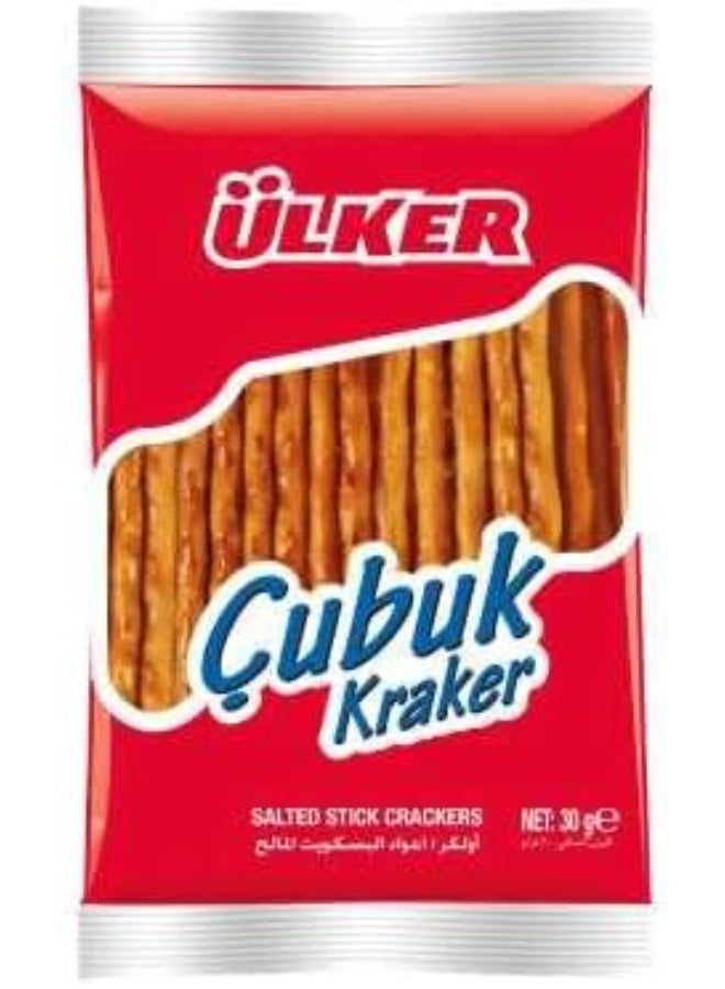 Ulker Ülker Salted Sticks, Classic Crunchy Pretzel Snacks, Multipack of 6 x 30g - Image 4