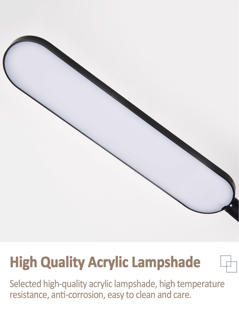 Tricolor Stepless Dimming LED Floor Lamp Nordic Dual Use Eye Protection Touch Standing Lamp Table Lamp 2-in-1 For Living Room Bedroom Study Room