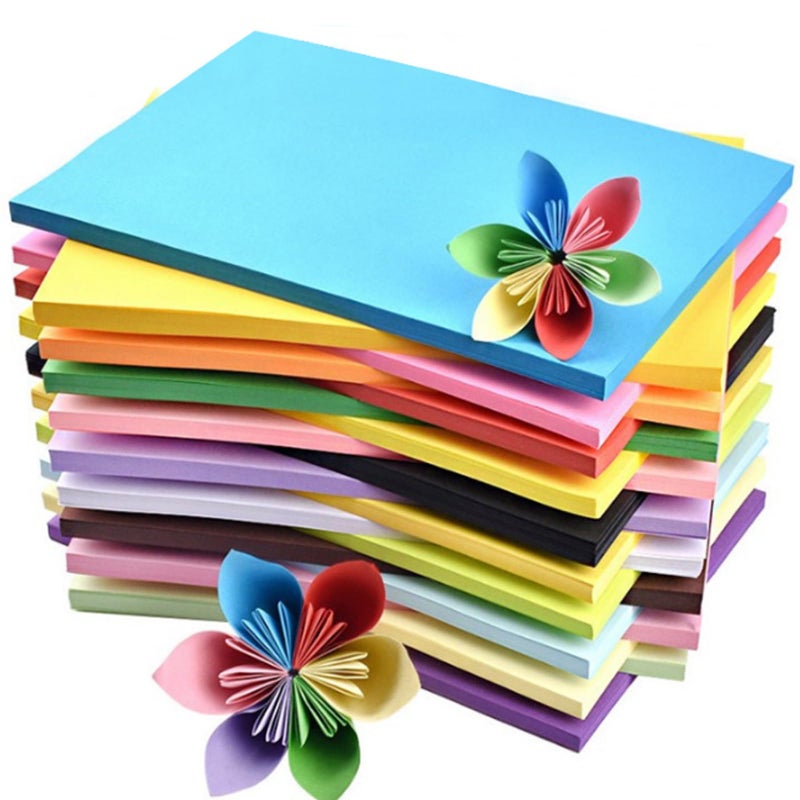 YOUNGWELL Colored Paper 100 Sheets, 20 Assorted Colors Construction A4 Copy Paper for School Classroom Supplies, Color Bulk Craft Art Papers for Arts & Crafts, Colorful Drawing, Painting (70gsm/19lb) - Image 1