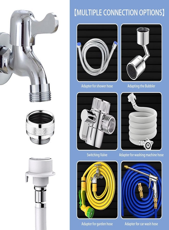CNYMANY 12 pcs Faucet Adapter Kit, CNYMANY Kitchen Aerator Adapter Set Male Female Sink Faucet Adapter Connecting Garden Hose Water Filter Standard Hose via Diverter - Image 4