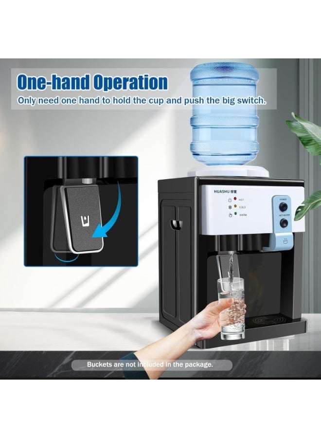 RUIYADA Top Loading Water Cooler Water Dispenser,5 Gallon Water Dispenser 3 Temperature Settings Hot Cold & Room Water Detachable Design & Excellent Heat Dissipation for Bedroom Studio Office Grocery Store(White & Black) - Image 5