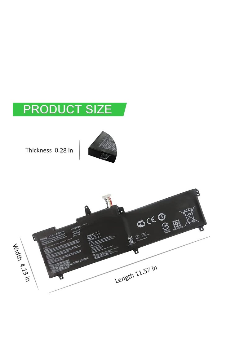 Terabyte New C41N1541 Laptop Notebook Battery Compatible with Asus ROG Strix GL702V GL702VT GL702VM Series 15.2V 76Wh - Image 4