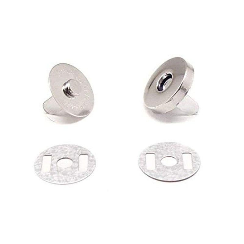 DIY Crafts DIY Crafts CTDIYHI54876 Pack Magnetic Clasps Snaps Fasteners Button Replacement Kit Perfect for Purse Bag Clothes Leather Silver Diameter  - Image 3
