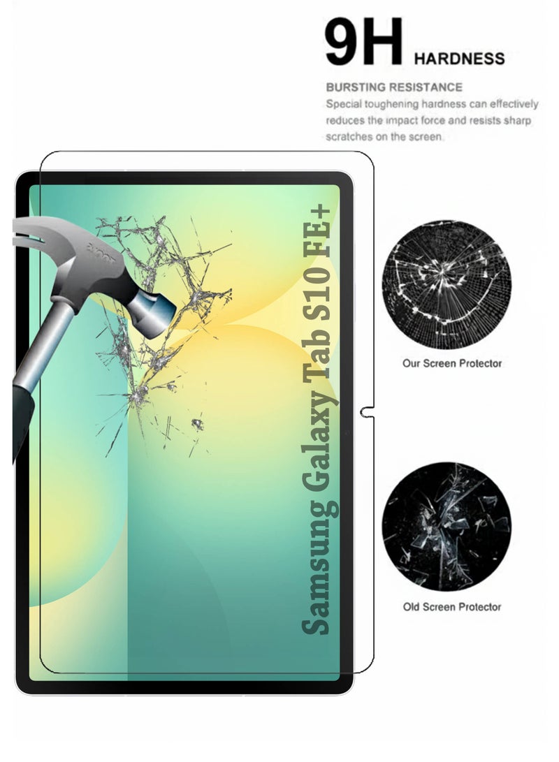 2 Pack Samsung Galaxy Tab S10 FE+ (13.1inch) Tempered Glass Screen Protector | HD Scratch Resistant, High Transparency, Delicate Touch, Anti-Explosion, Bubble-Free | Easy Installation for Samsung Galaxy Tab S10 FE+ (13.1inch) - Image 3