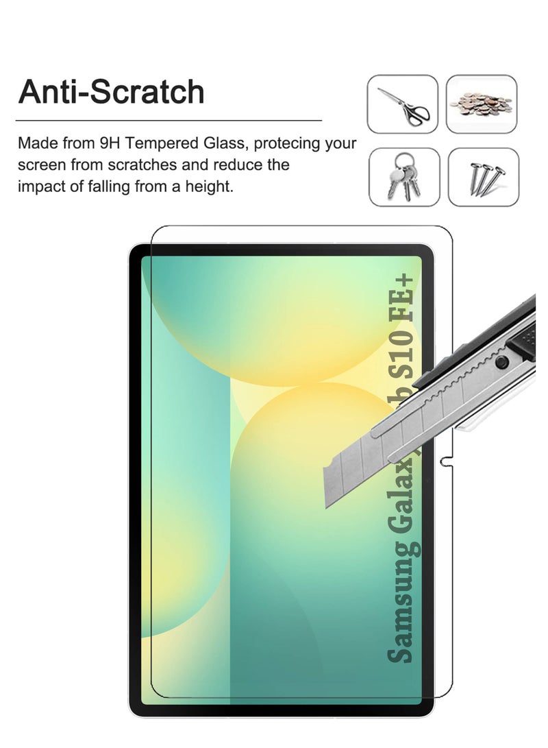 2 Pack Samsung Galaxy Tab S10 FE+ (13.1inch) Tempered Glass Screen Protector | HD Scratch Resistant, High Transparency, Delicate Touch, Anti-Explosion, Bubble-Free | Easy Installation for Samsung Galaxy Tab S10 FE+ (13.1inch) - Image 4