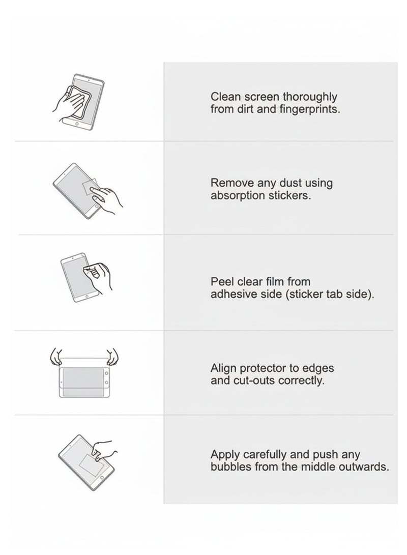 2 Pack Samsung Galaxy Tab S10 FE+ (13.1inch) Tempered Glass Screen Protector | HD Scratch Resistant, High Transparency, Delicate Touch, Anti-Explosion, Bubble-Free | Easy Installation for Samsung Galaxy Tab S10 FE+ (13.1inch) - Image 5