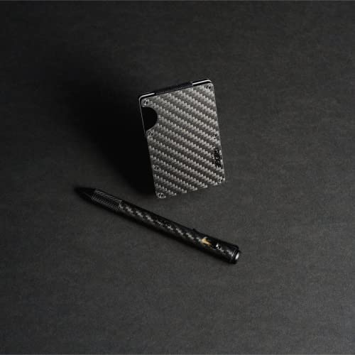 The Ridge Ridge Bolt Action Pen - CNC Machined Everyday Carry Pen, Knurled Grip, Pressurized Refill, Manganese Spring Steel Clip, Compact Pocket EDC Pen with Schmidt EasyFlow 9000 (Carbon Fiber 3K) - Image 5
