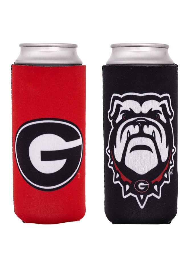 Desert Cactus University of Georgia Reversible Can Insulator Bulldogs UGA Dawgs Beverage Cooler 1 Pack Foam Beverage Holder (1) - Image 1