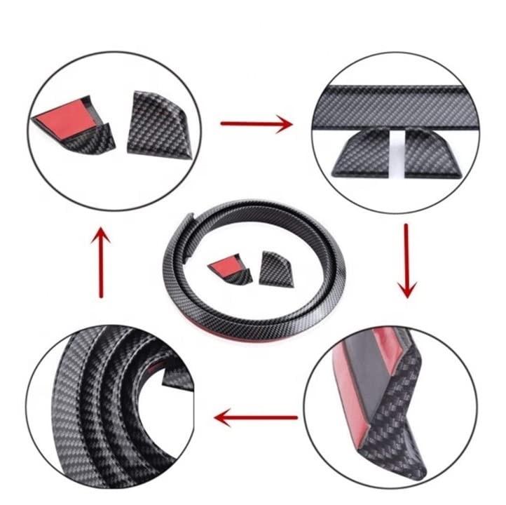 AutoBizarre جناح خلفي من ألياف الكربون السوداء للسيارات - 1.5 متر × 35 مم - Image 3