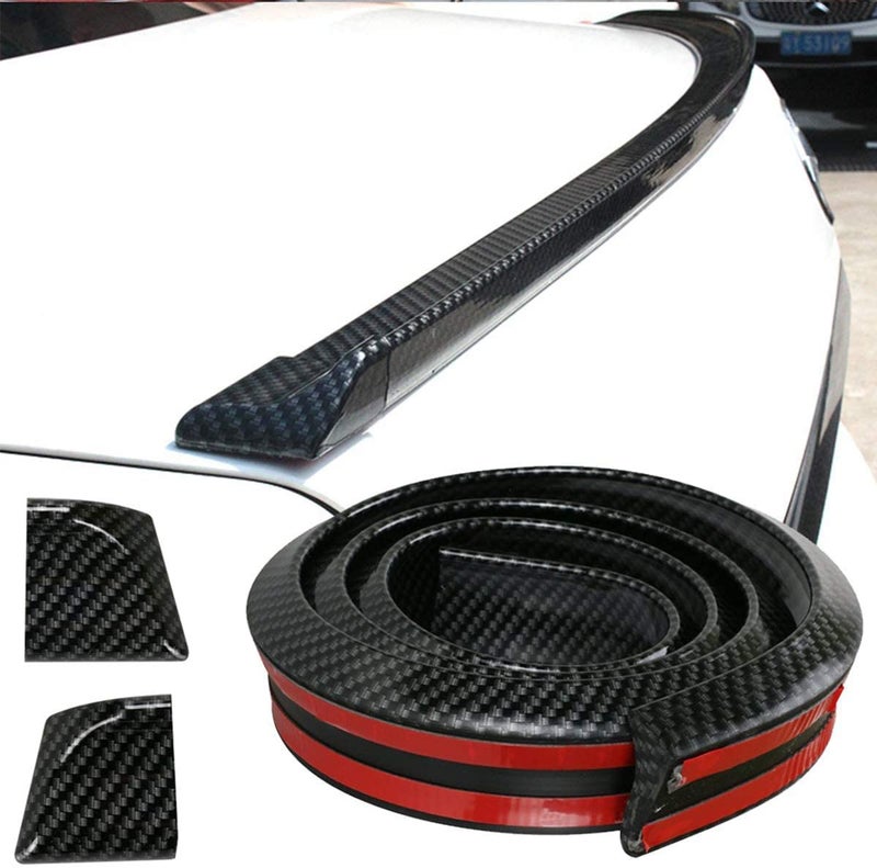 AutoBizarre جناح خلفي من ألياف الكربون السوداء للسيارات - 1.5 متر × 35 مم - Image 1