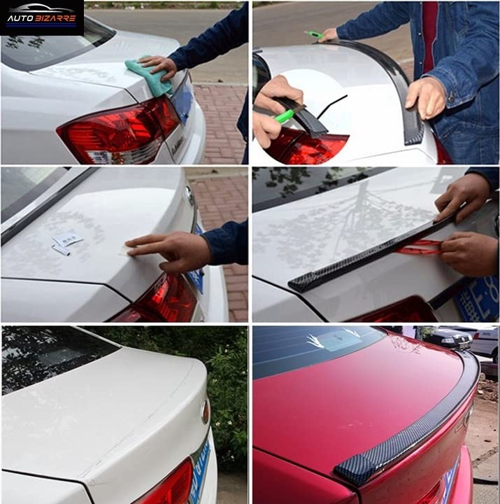 AutoBizarre جناح خلفي من ألياف الكربون السوداء للسيارات - 1.5 متر × 35 مم - Image 2