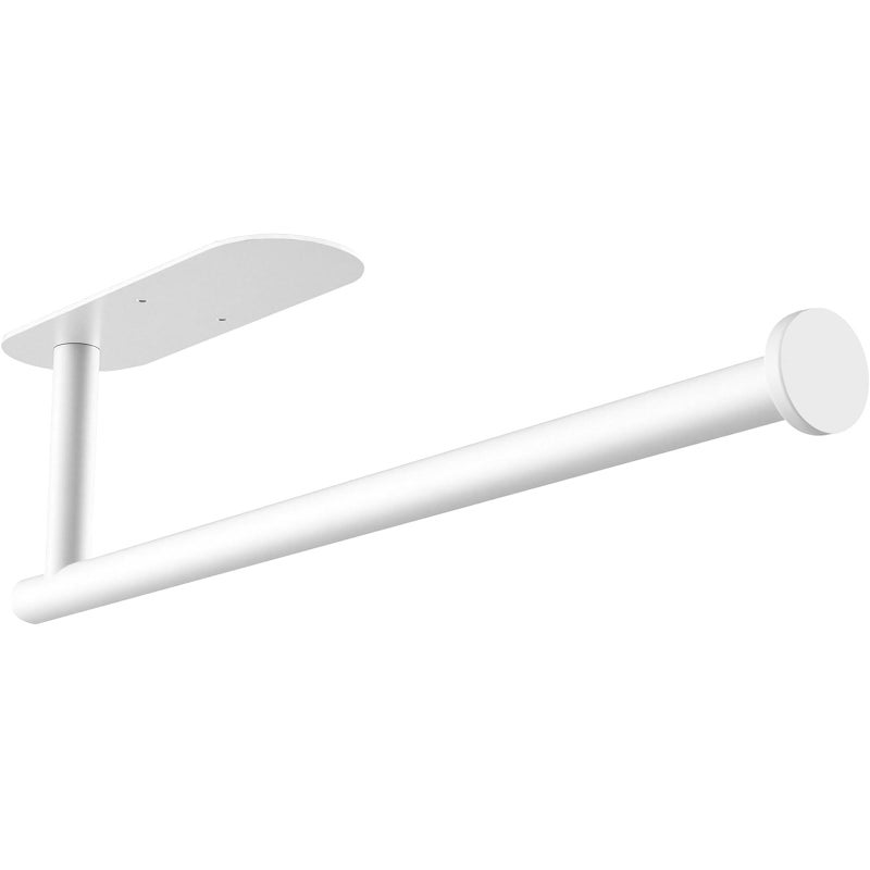 Gewtur White Kitchen Roll Holder Under Cabinet Stainless Steel Kitchen Roll Paper Holder Wall Mounted Self Adhesive for PantryBathroom