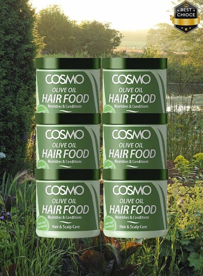 COSMO 6 Pieces Olive Oil Hair Food Nourishes & Conditions Hair & Scalp Care 170 Grams  - Image 1