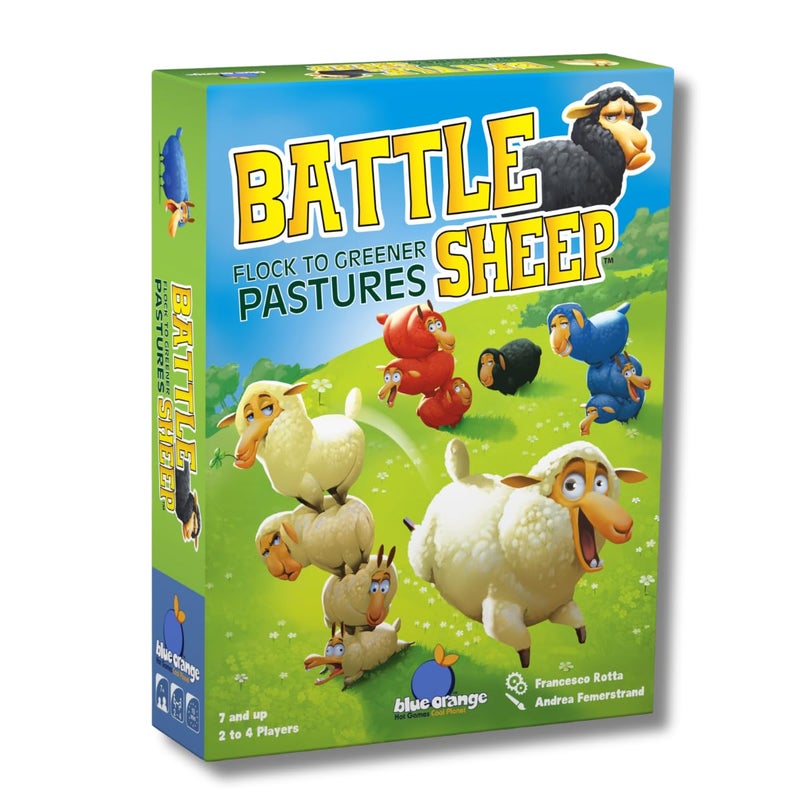blue orange لعبة Battle Sheep الاستراتيجية المجردة مع موضوع الأغنام من Blue Orange Games لعبة استراتيجية عائلية أو للبالغين لـ 2 إلى 4 لاعبين موصى بها للأعمار من 7 سنوات فما فوق - Image 3