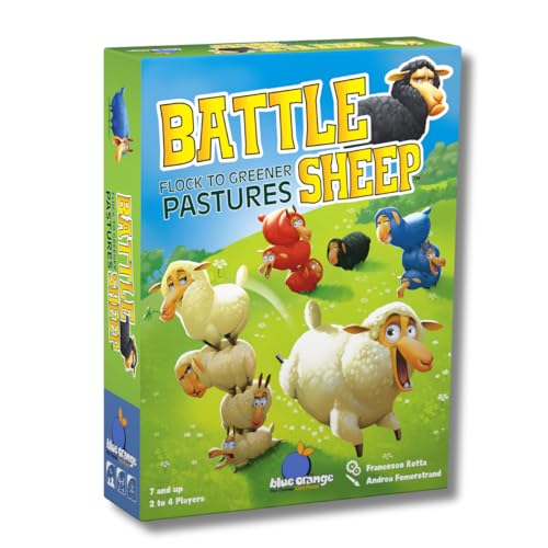 blue orange لعبة Battle Sheep الاستراتيجية المجردة مع موضوع الأغنام من Blue Orange Games لعبة استراتيجية عائلية أو للبالغين لـ 2 إلى 4 لاعبين موصى بها للأعمار من 7 سنوات فما فوق - Image 1