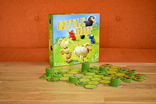 blue orange لعبة Battle Sheep الاستراتيجية المجردة مع موضوع الأغنام من Blue Orange Games لعبة استراتيجية عائلية أو للبالغين لـ 2 إلى 4 لاعبين موصى بها للأعمار من 7 سنوات فما فوق - Image 5