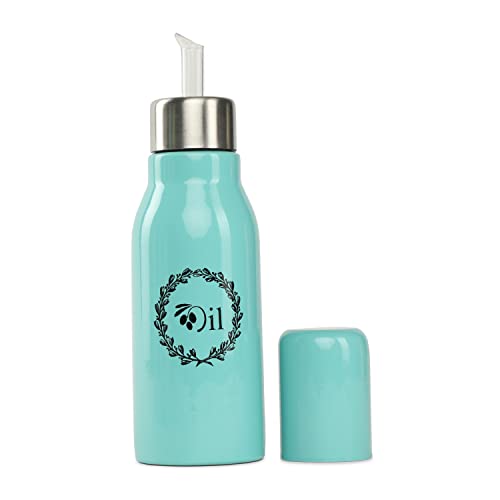 anantam homes Stainless Steel Oil Dispenser Bottle Leakproof | Oil Nozzle Dropper | Cooking Oil containers for Home, Kitchen, Cooking, Café, Restaurant 500 ml(Aqua) - Image 2