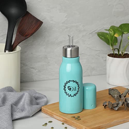 anantam homes Stainless Steel Oil Dispenser Bottle Leakproof | Oil Nozzle Dropper | Cooking Oil containers for Home, Kitchen, Cooking, Café, Restaurant 500 ml(Aqua) - Image 3
