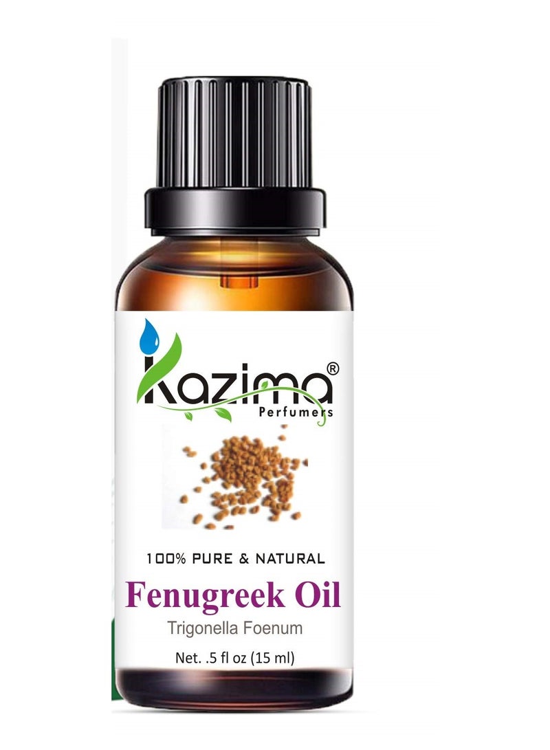 KAZIMA Fenugreek Cold Pressed Carrier Oil - 100% Pure Natural & Therapeutic Grade Oil (15ml) - Image 2