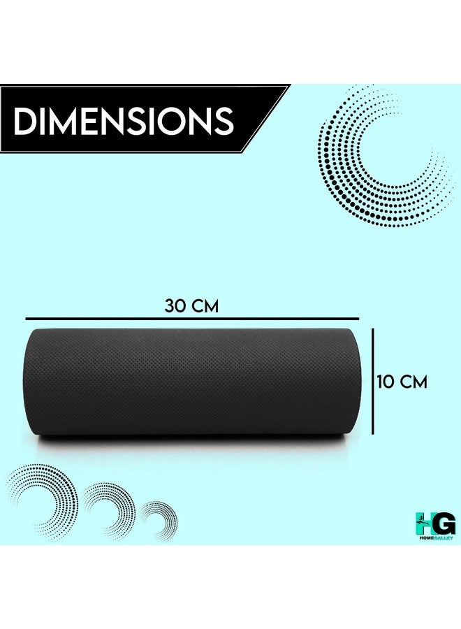 HOMEGALLEY Foam Roller for Exercise and Deep Tissue Massage Roller, Gym Exercise Roller, Workout Foam Roller for Knee Exercise and Pain Relief, Myofascial Release Roller for Back pain - 30 Cm Black - Image 3