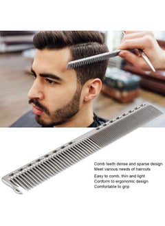 Sonew Styling Comb 2Pcs Professional Stainless Steel Haircut Comb Salon Hairdressing Comb Styling Tool For All Hair Types Fine And Wide Tooth Hair Barber Comb(Silver)  - Image 3