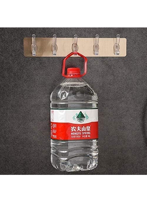 svk dream SVK DREAM Waterproof and Oil Proof Nail Free Heavy Duty Acrylic Self Adhesive No Drills Wall Bathroom Towel Hanger Transparent Hooks Weight Load Capacity5 KgSize40 x 8 cm Pack of 1  - Image 4