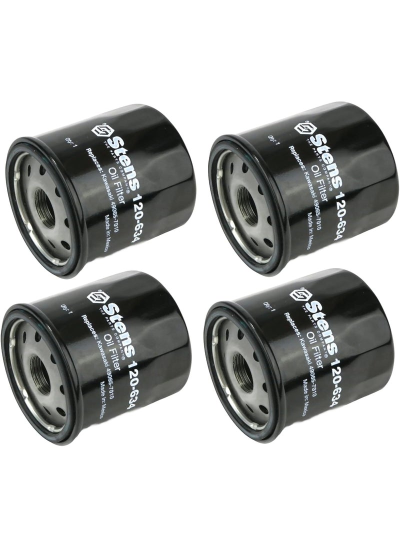 Stens 4pk Oil Filter Replaces John Deere AM107423 Kawasaki 490652078 Club Car 1016467 Robin 26165902A0 Onan 122073703 Cub Cadet 4902010001  - Image 1