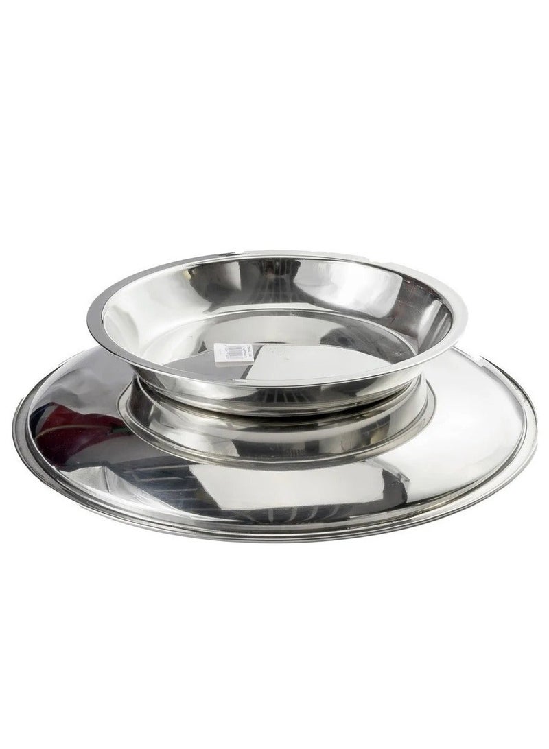 555 Cozi Rice Plate Heavy stainless steel  by Stand Available in several sizes - Image 3