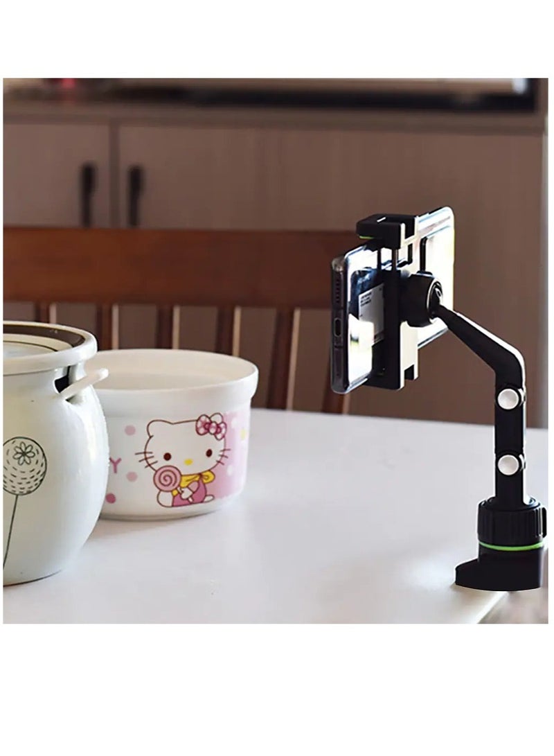 360 Degree Rotating Rearview Mirror Multifunctional Car Phone Holder Clip Bracket Cell Phone Holder for 4.0-6.1 Inch Mobile (Green) - Image 2