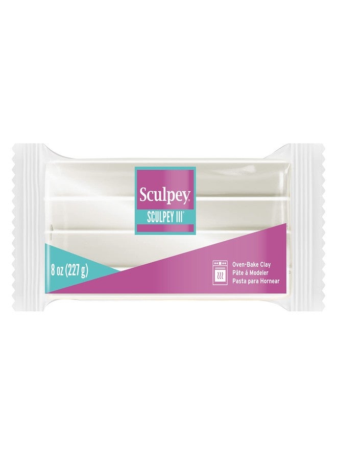 Sculpey III Polymer Oven-Bake Clay, Pearl, Non Toxic, 8 oz. bar, Great for Modeling, Sculpting, Holiday, DIY, Mixed Media and School Projects. Perfect for Kids and Beginners! - Image 1