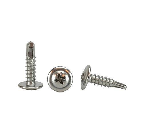 Chenango Supply 410 Stainless #10 x 3/4" Wafer Head Philips Self Drilling Sheet Metal Tek Screws, (1/2" to 1" Length in Listing), 100 Pieces, Modified Truss Head Self Driller (#10 x 3/4 Inch) - Image 5
