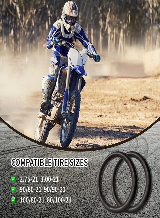 Hromra 2.75/3.00-21” Heavy Replacement Inner Tube, 80/100-21(300/325-21) Replacement Tire, 21 Inch Inner Tube, for Dirt Bike, Pit Bike and More (2 Pack) - Image 2