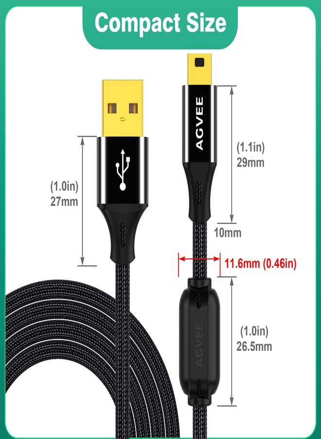 AGVEE 6.6ft Camera IFC-400PCU USB Data File Transfer AV Out Digital Cable Cord with Magnetic Ring for Canon Rebel EOS T1i to T7i, PowerShot/DSLR Cameras & Vixia Camcorders, Black - Image 5