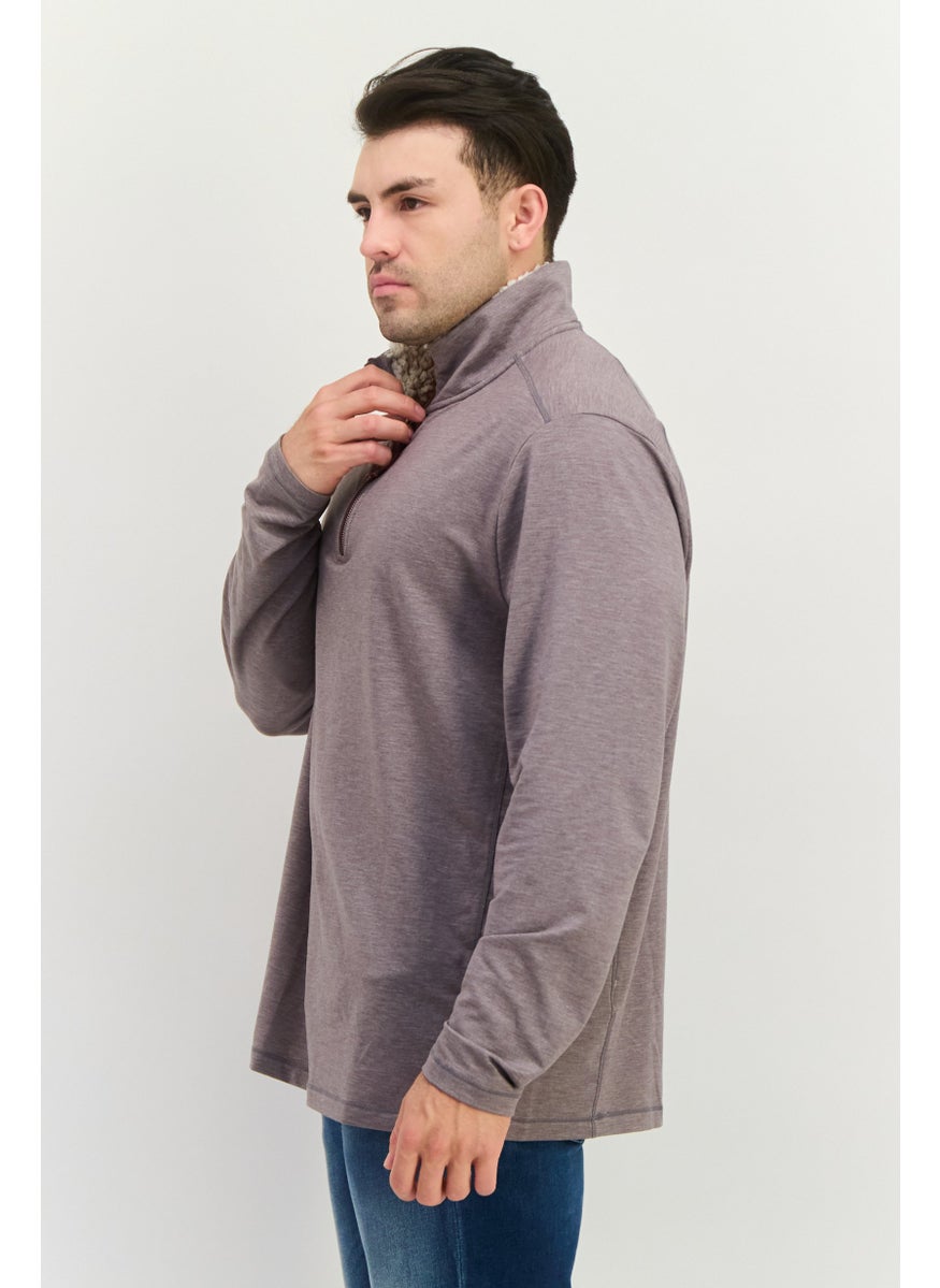 Men High Neck Long Sleeves Heather Sweatshirt Grey - pzsku/ZC471D326CA35B480470DZ/45/_/1737642232/423c27bf-b118-4fd6-9171-2838a258f94a