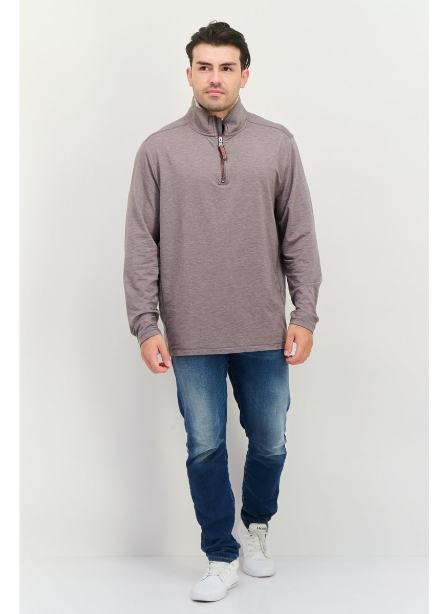 Men High Neck Long Sleeves Heather Sweatshirt Grey - pzsku/ZC471D326CA35B480470DZ/45/_/1737642234/5ae460d0-b89a-4b8b-b862-6f915245167c