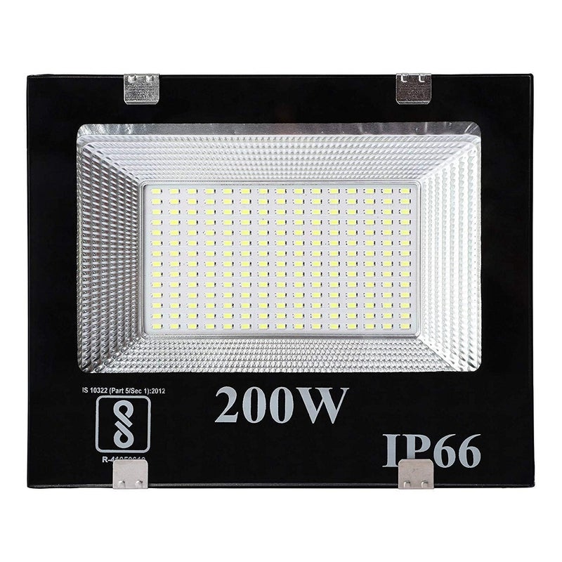 Desidiya® 200W Led Flood Light, IP66 Waterproof Led Lights with 120° Wide Beam | Halogen Light, Focus Led Lamp Light for Yard, Showroom, Shop, Factory, Warehouse, Temple, Tent (Cool White)-Pack of 1 - Image 2