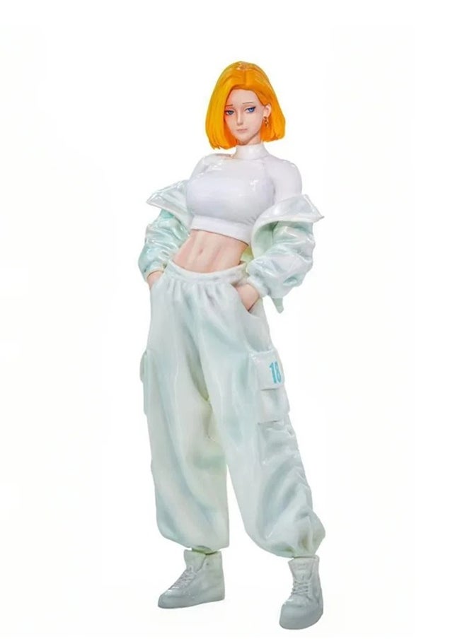 EHOME Dragon Ball Android 18 Action Figure Decorative Resin Sculpture Home Decor Statue, Art Figurine Home Ornament Decoration for Office, Living Room, Bedroom, Book Shelf, TV Cabinet, Desktop  - Image 1